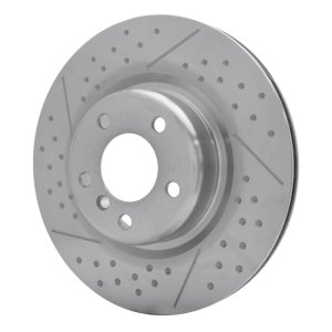 BMW 120i Brake Rotor (1) - Rear - R1 Concepts - Dimpled and Slotted - `12-`20